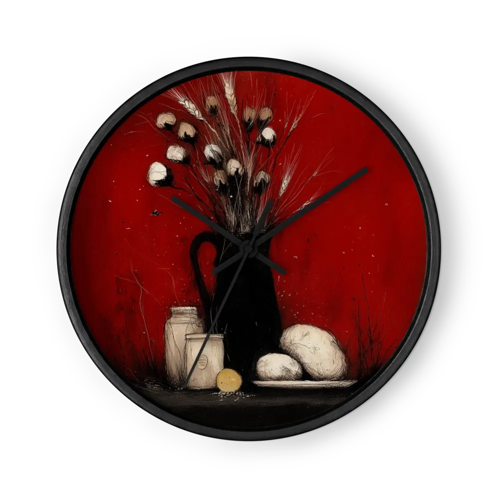 Red Still Life with Jug and Wheat