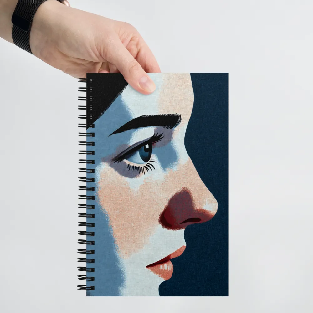 Stippled Female Profile 
 Spiral Notebook | 140 pages