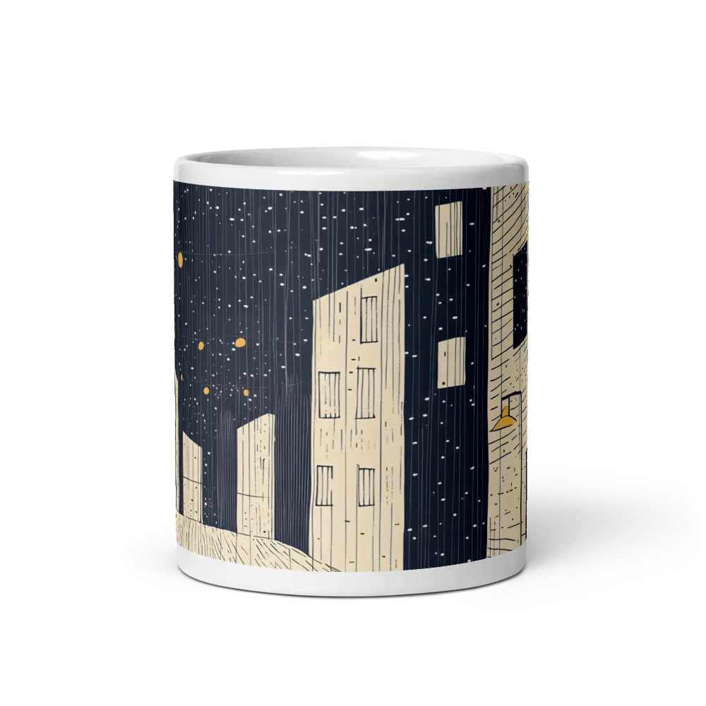 Minimalist Interior Night Scene with Lights