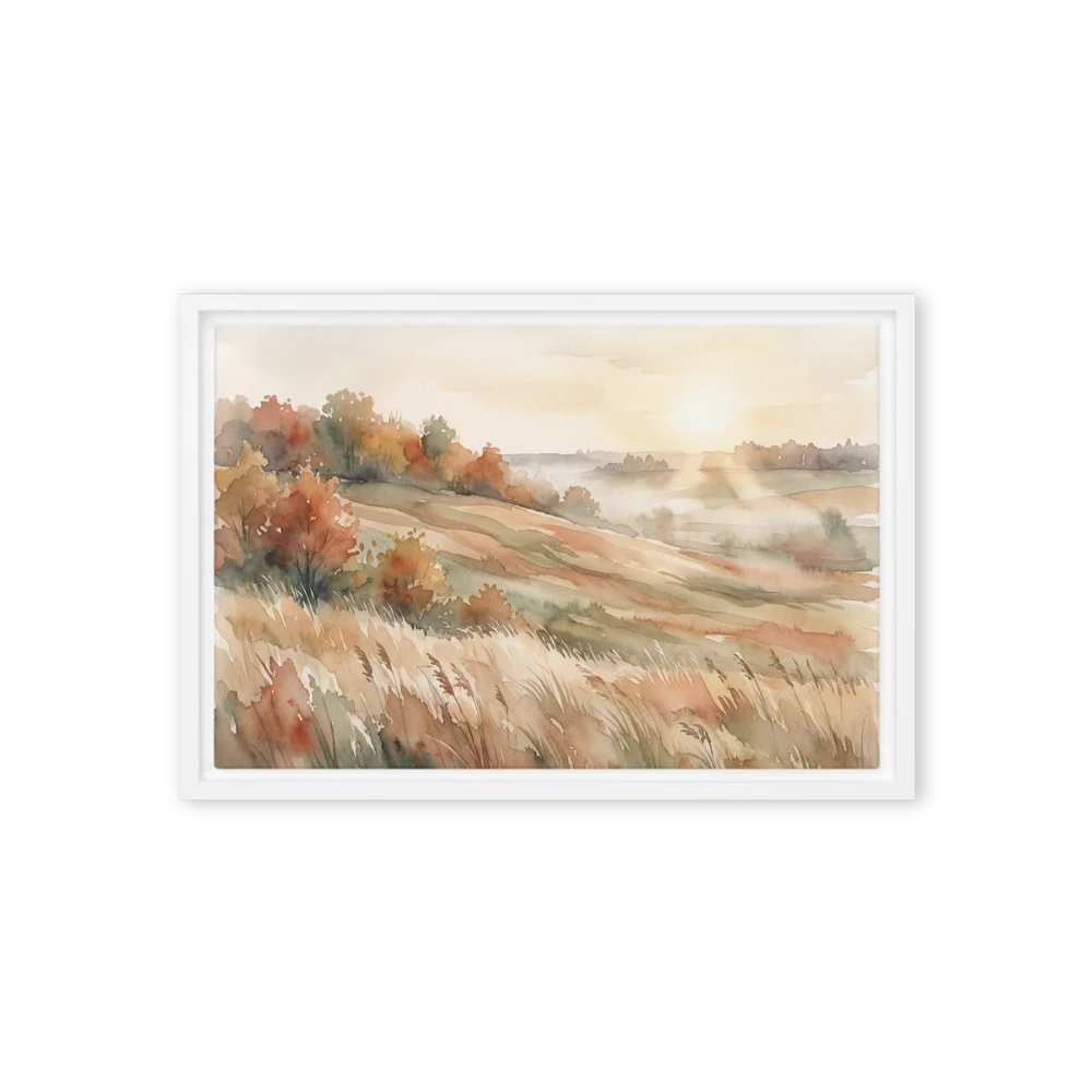 Watercolor Autumn Landscape | Art Print
