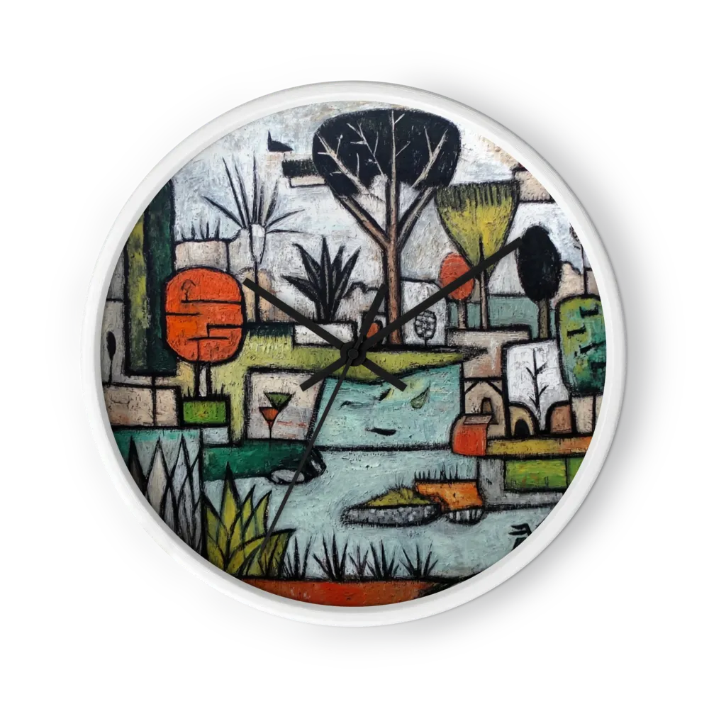 Geometric River Landscape | Wall Clock