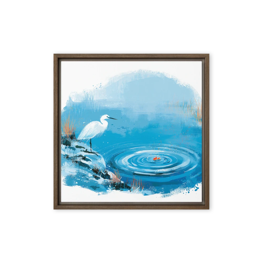 The Egret and the Goldfish | Art Print