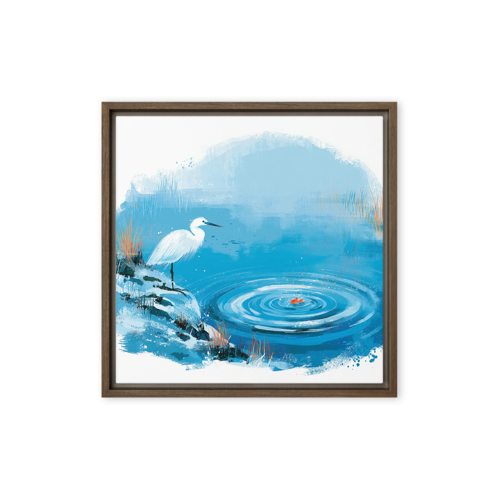 The Egret and the Goldfish | Art Print