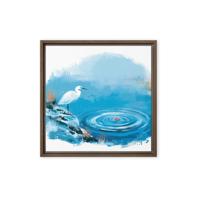 The Egret and the Goldfish | Art Print