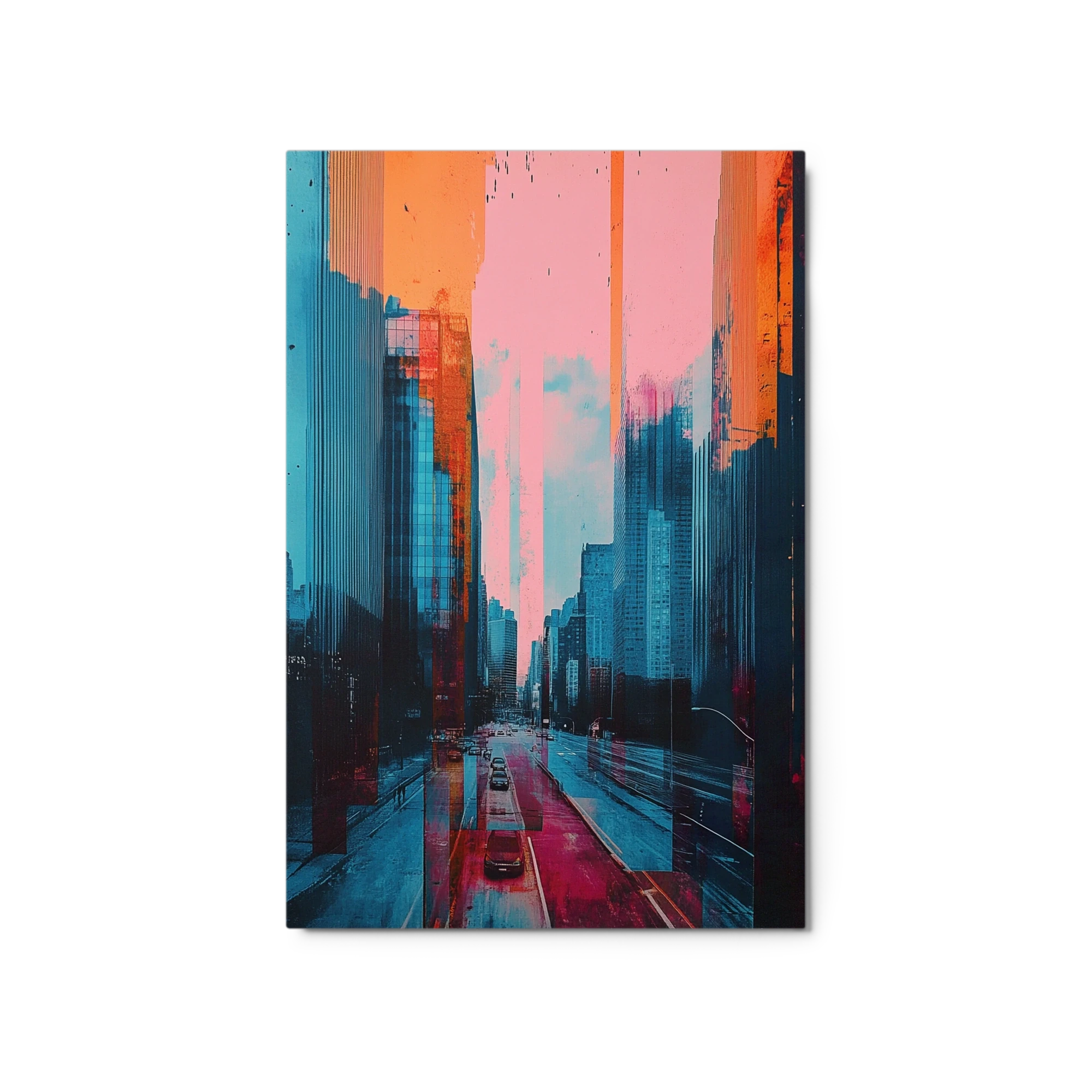 Surreal Cityscape with Vibrant Colors
