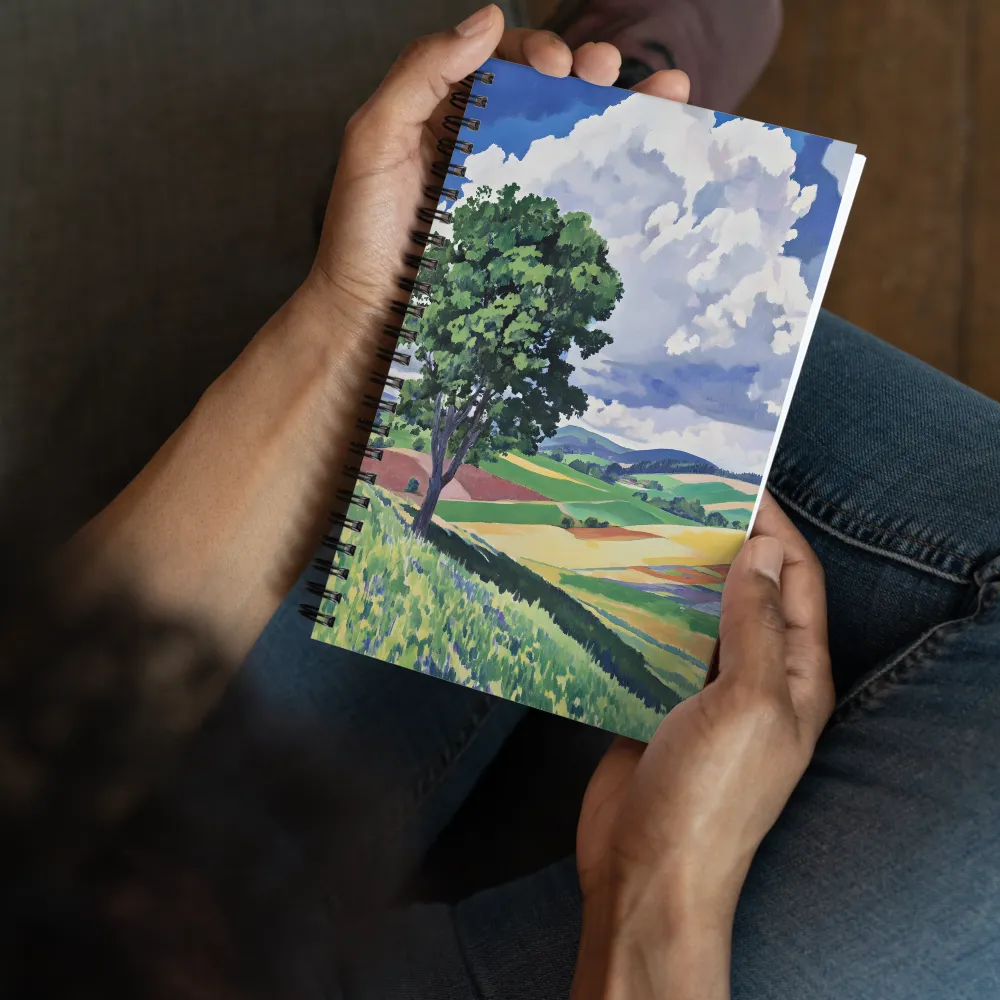 Lone Tree in Summer Fields 
 Spiral Notebook | 140 pages