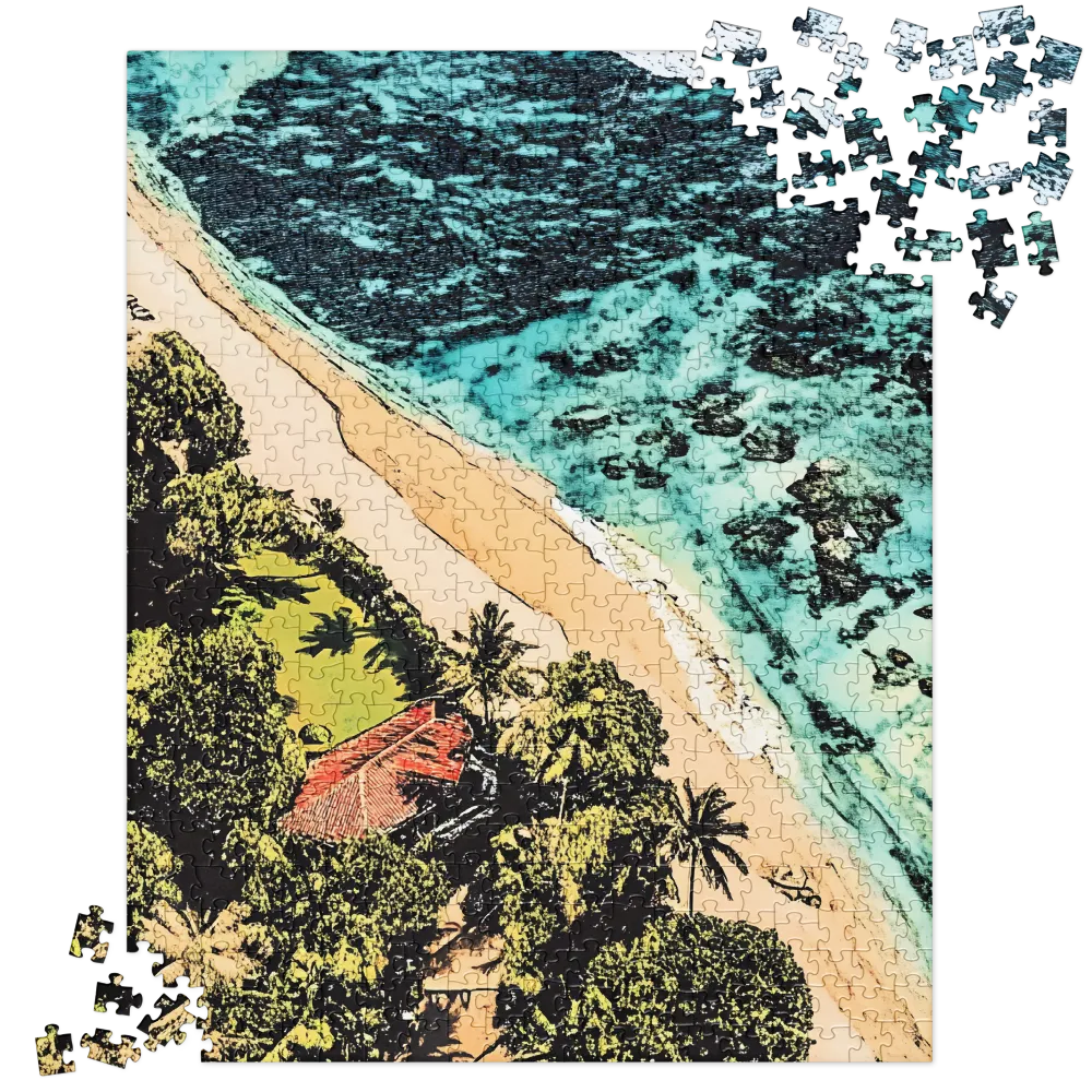 Tropical Shoreline Vista 
 Jigsaw Puzzle
