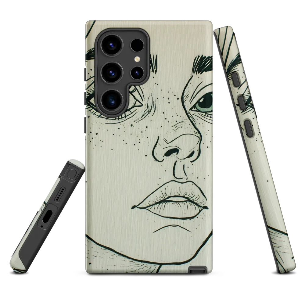 Minimalistic Line Art Portrait of a Girl | Phone Case