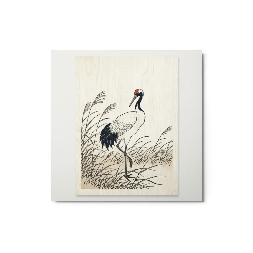 Ukiyo-e Crane in Reeds | Art Print