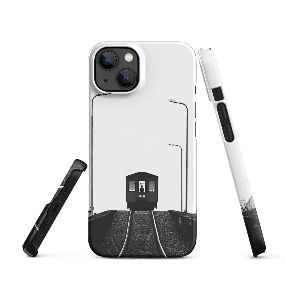 Minimalist Black and White Train Photograph | Phone Case