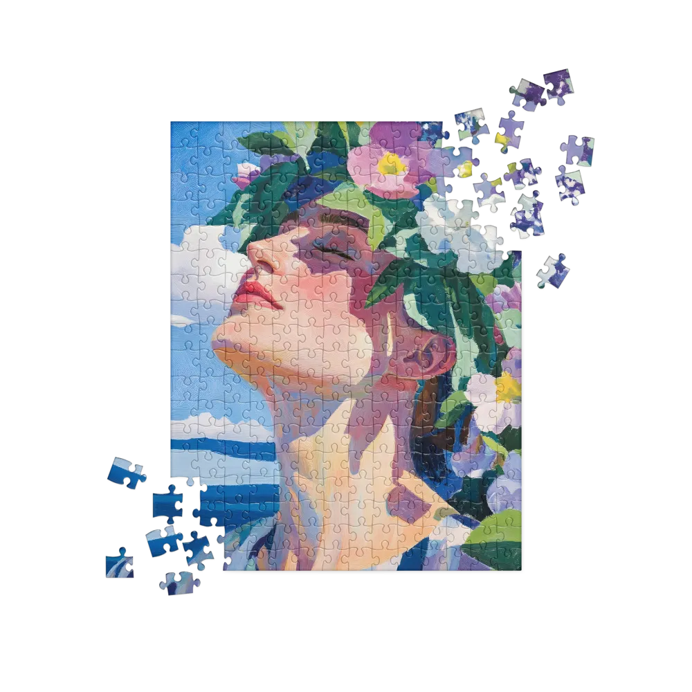 Serene Bloom Portrait 
 Jigsaw Puzzle