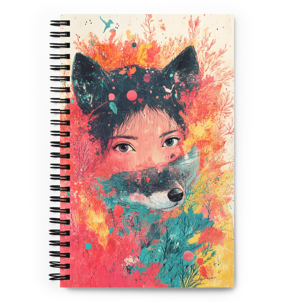 Floral Fox Mask 
 Spiral Notebook | 140 pages