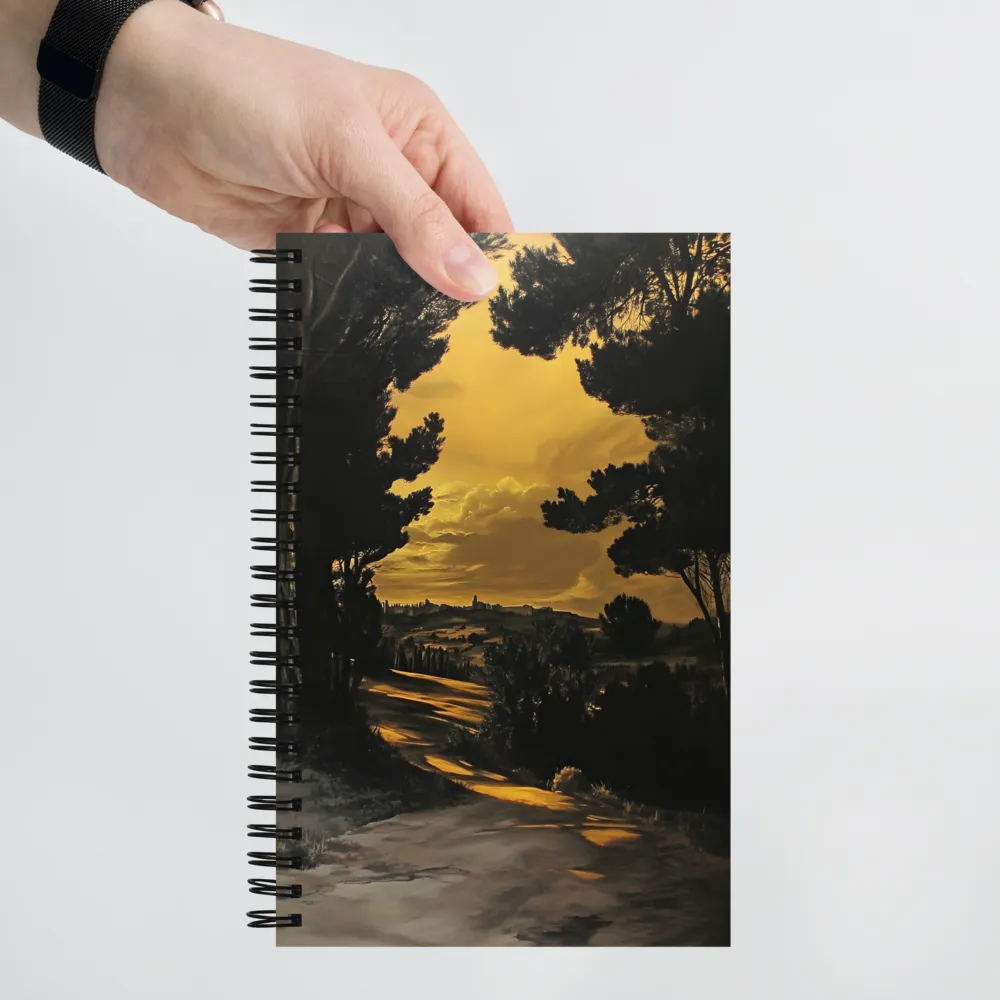 Golden Hour Path 
 Spiral Notebook | 140 pages