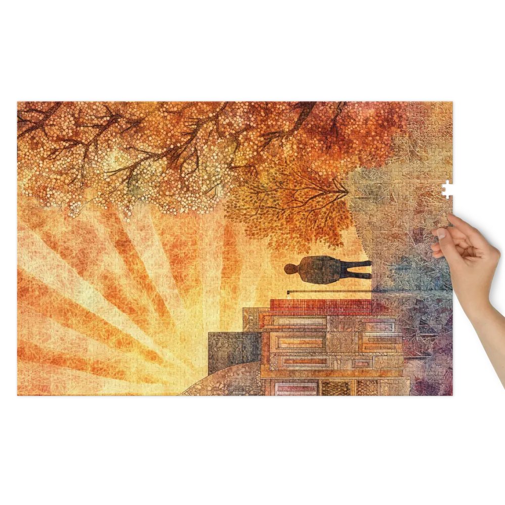 Surreal Landscape with Silhouette | Jigsaw Puzzle (252/520 pieces)