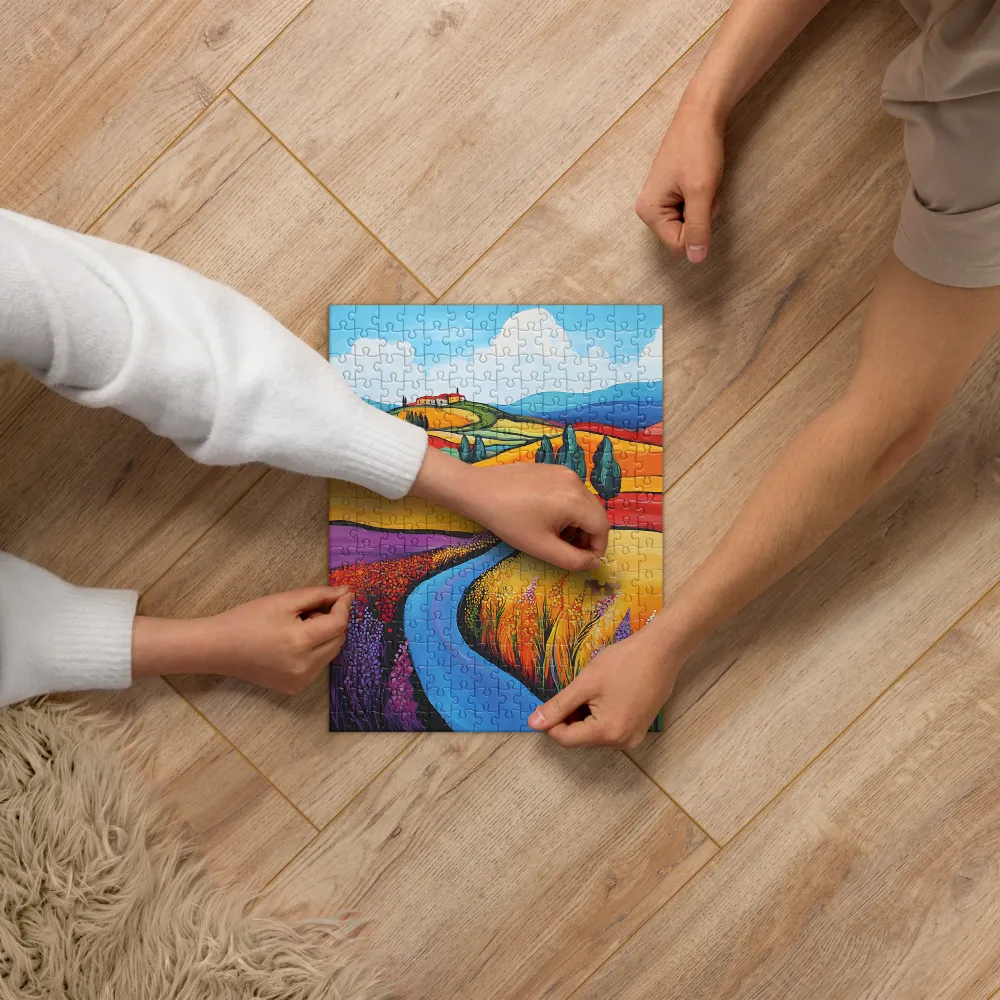 Tuscan Fields of Color 
 Jigsaw Puzzle