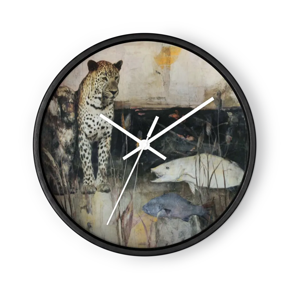 Wild Waters and Leopard | Wall Clock