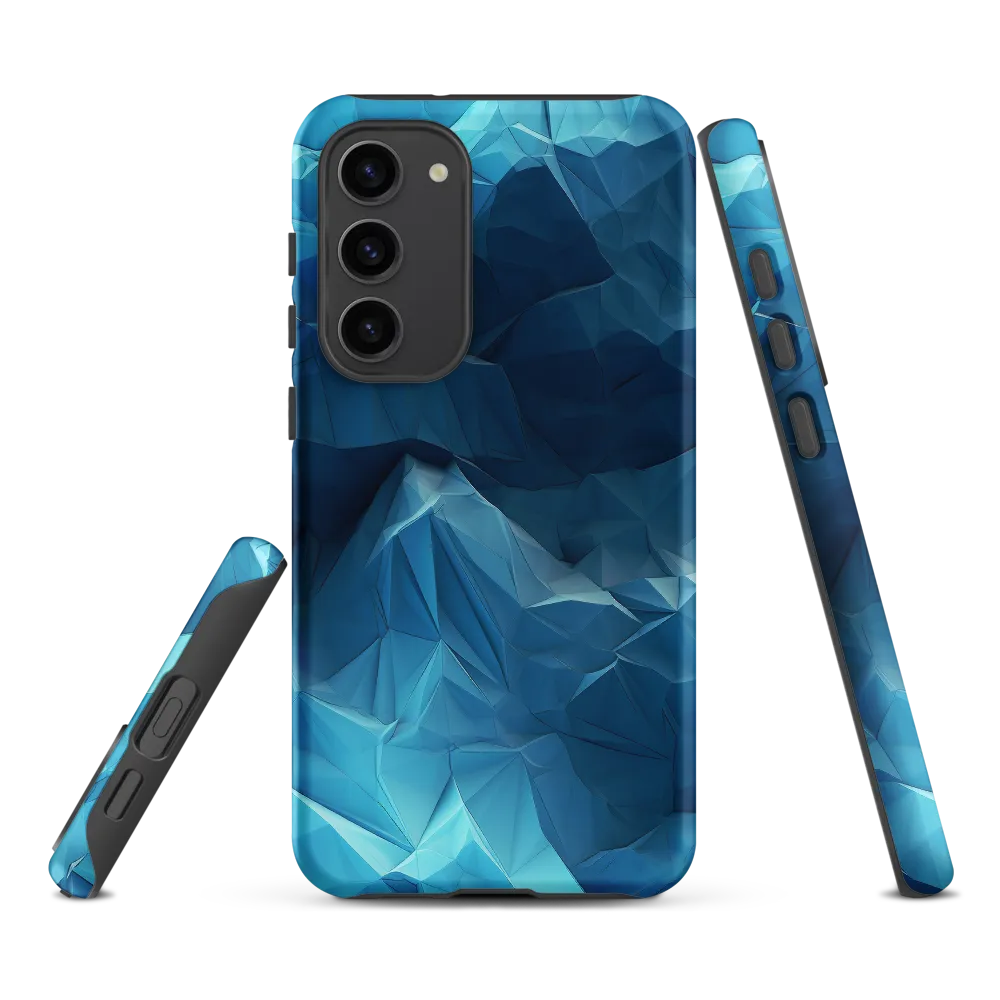 Abstract Blue Geometric Water Landscape | Phone Case
