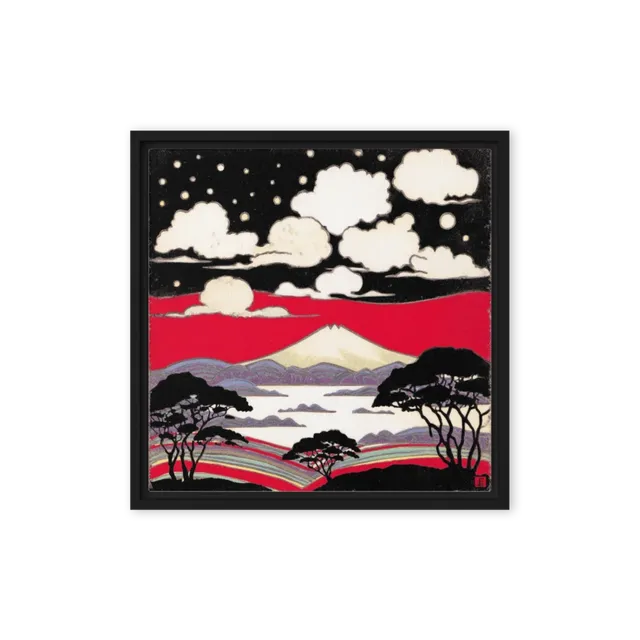 Mount Fuji Under Starry Sky | Art Print