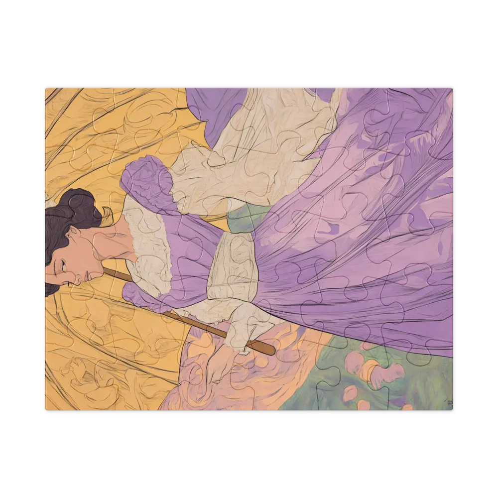 Art Nouveau Woman 
 Jigsaw Puzzle in Tin Box