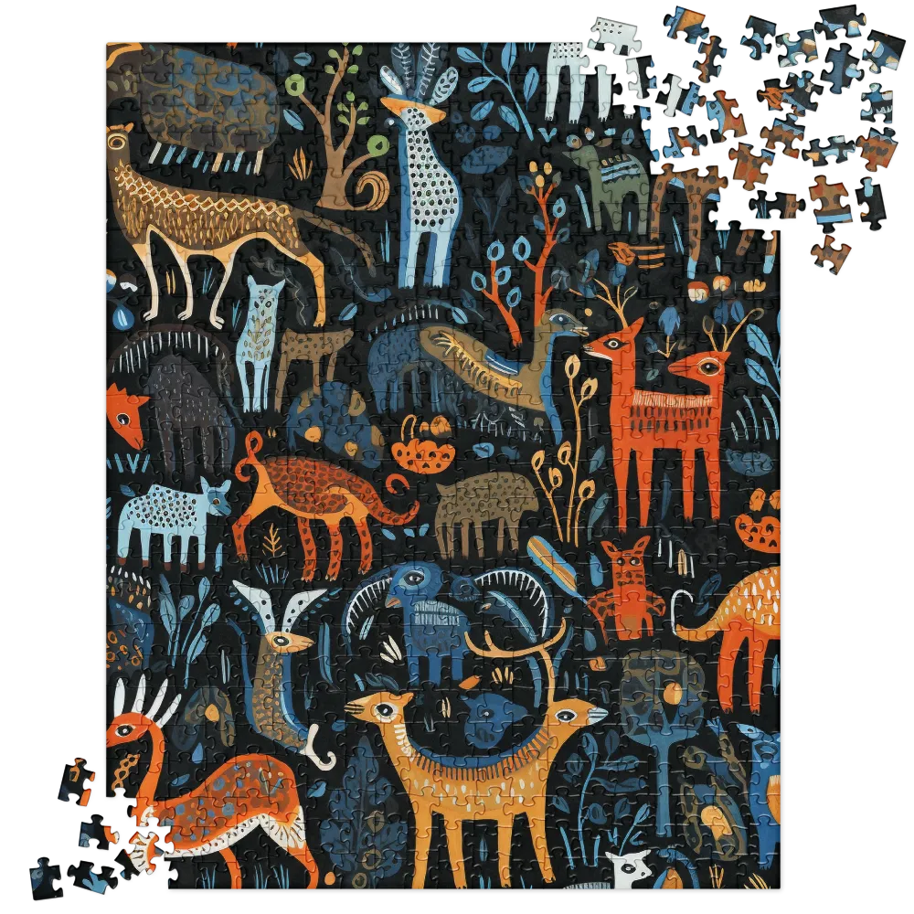 Enchanted Forest Folk 
 Jigsaw Puzzle in Tin Box