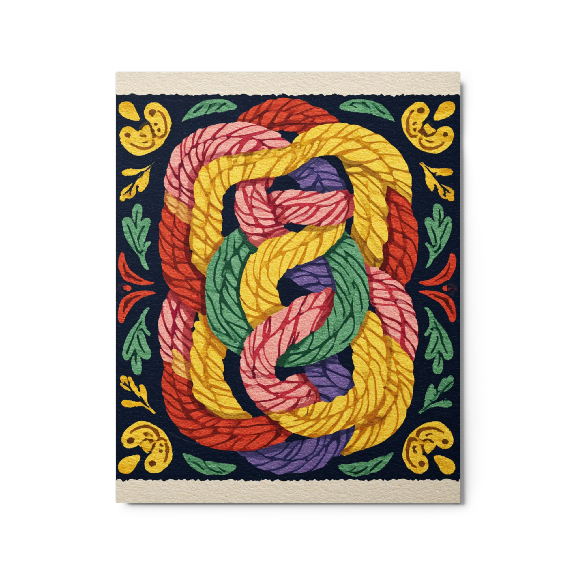 Celtic Knot Pattern 
 Canvas with White Frame