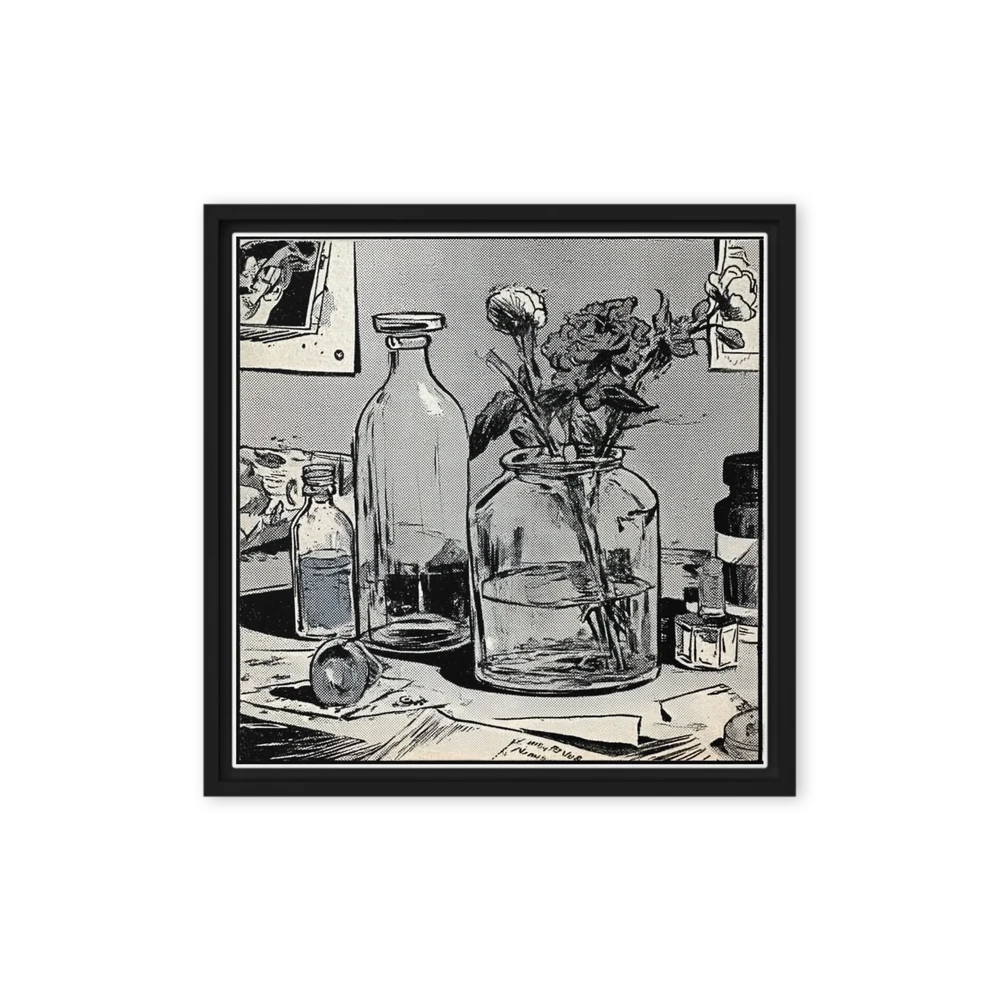 Still Life with Flowers and Bottles | Art Print