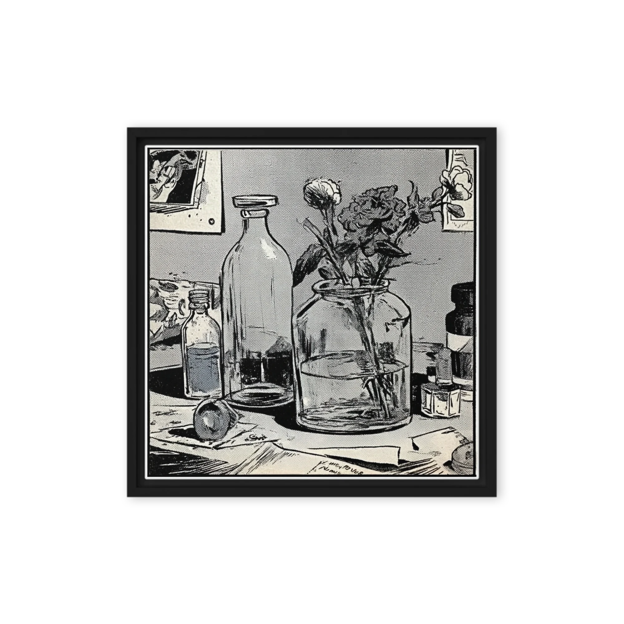 Still Life with Flowers and Bottles