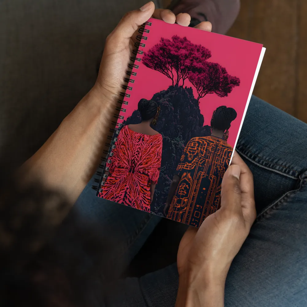 Afrofuturistic Mountain Ascent 
 Spiral Notebook | 140 pages