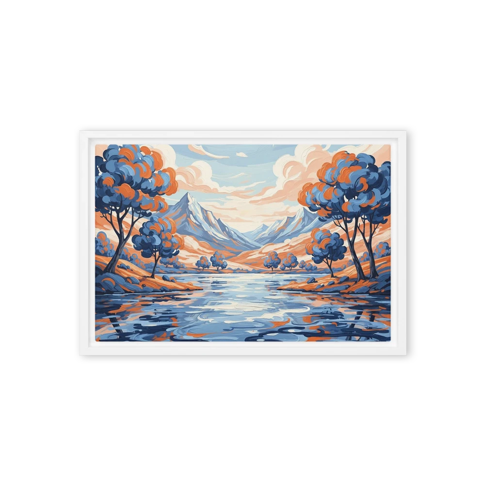 Stylized Lake Landscape | Art Print