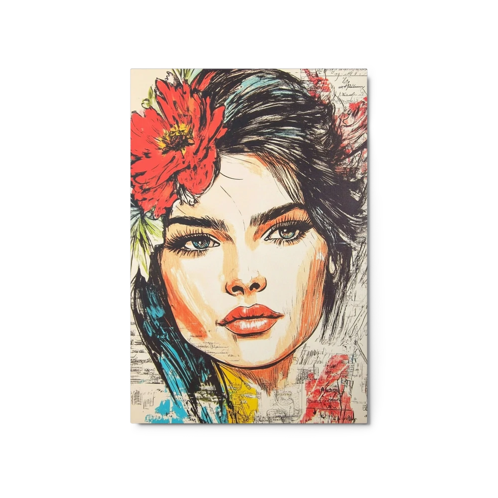 Vivid Floral Woman | Art Print