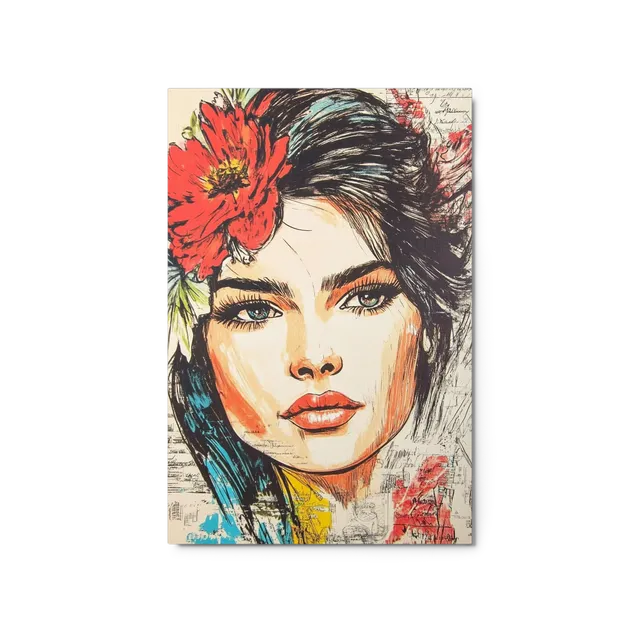 Vivid Floral Woman | Art Print