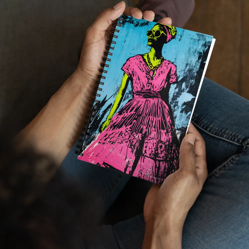 Neon Pop Art Portrait 
 Spiral Notebook | 140 pages