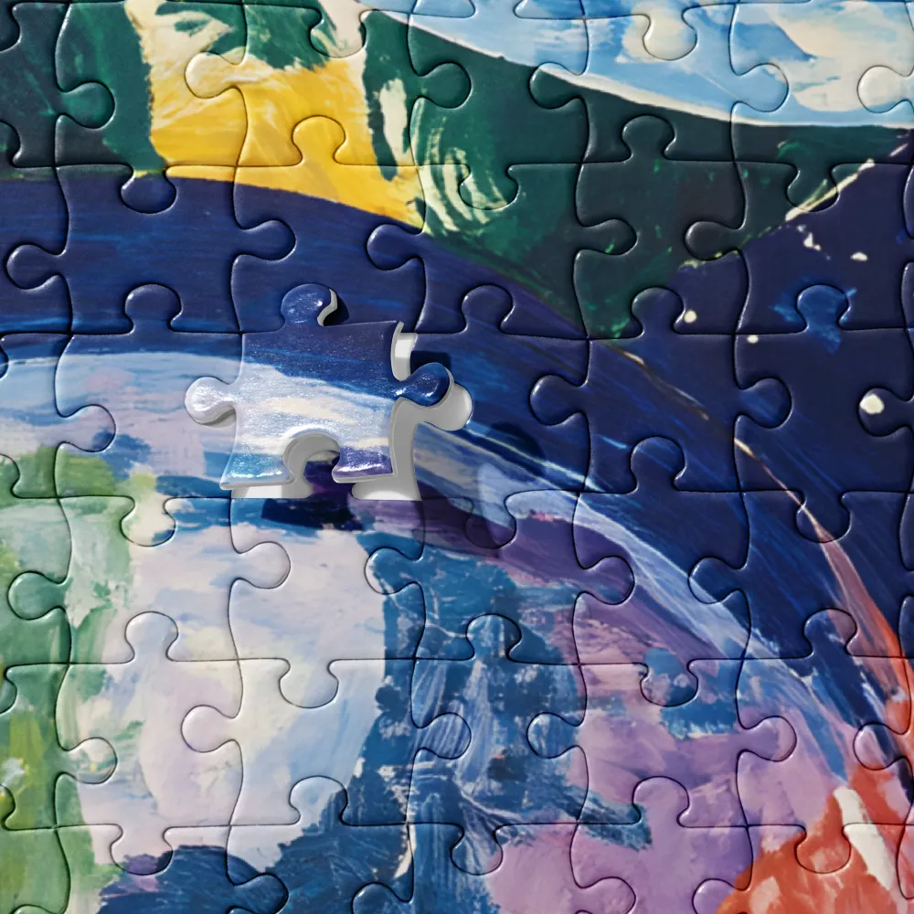Cosmic Earth Canvas 
 Jigsaw Puzzle