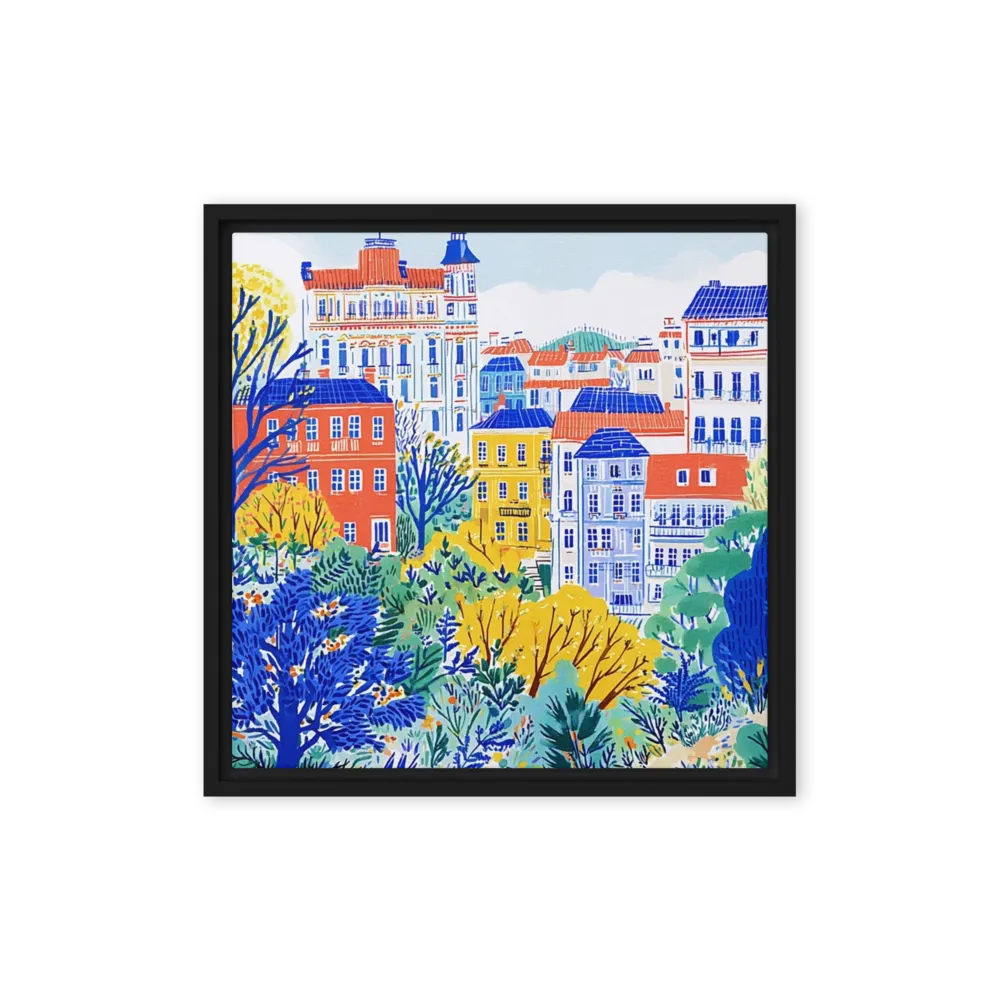 Village on the Hill 
 Canvas | 8″x 8″