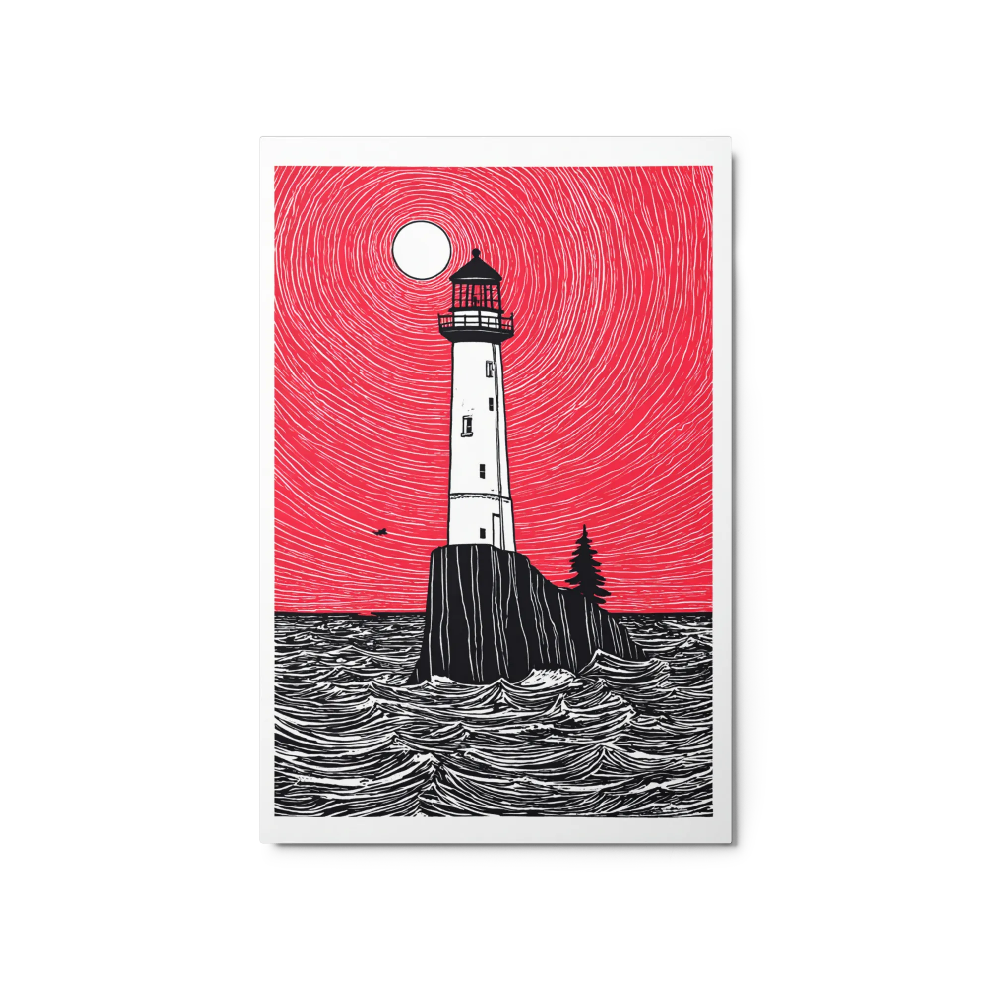 Beacon in Crimson Sky