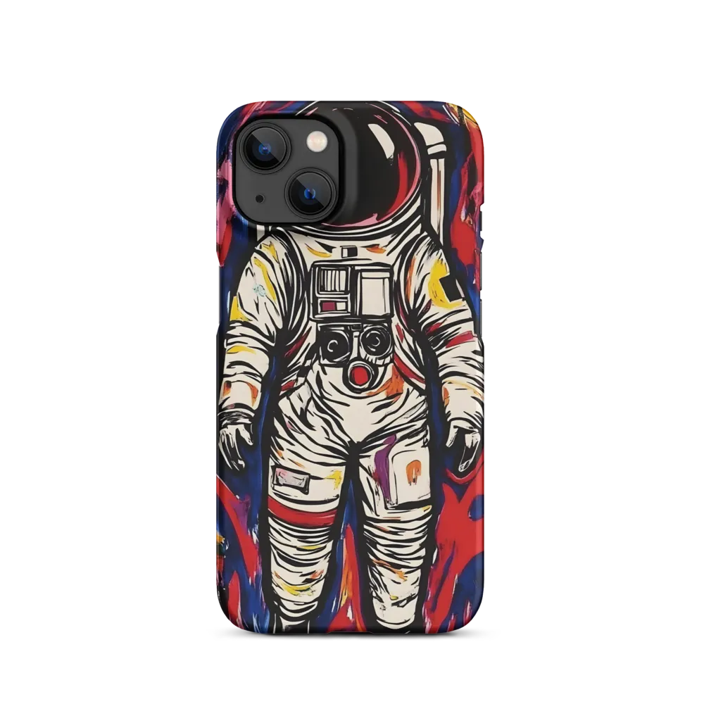 Astronaut in Abstract Colorful Background | Phone Case