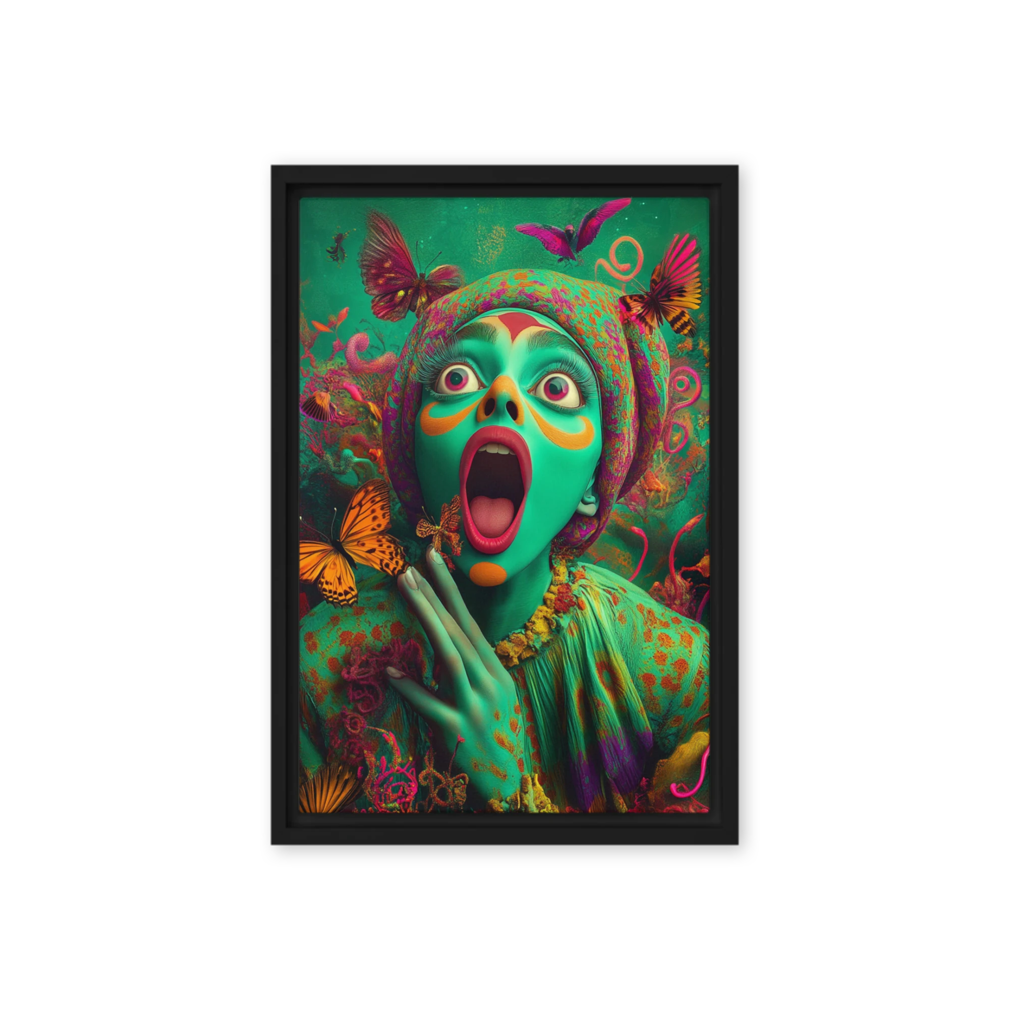Surreal Woman with Butterflies
