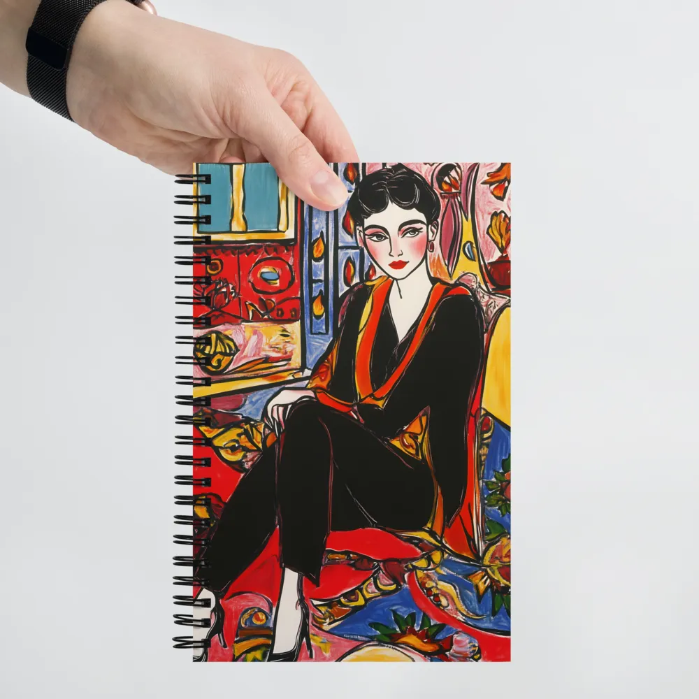 Art Deco Woman Portrait 
 Spiral Notebook | 140 pages