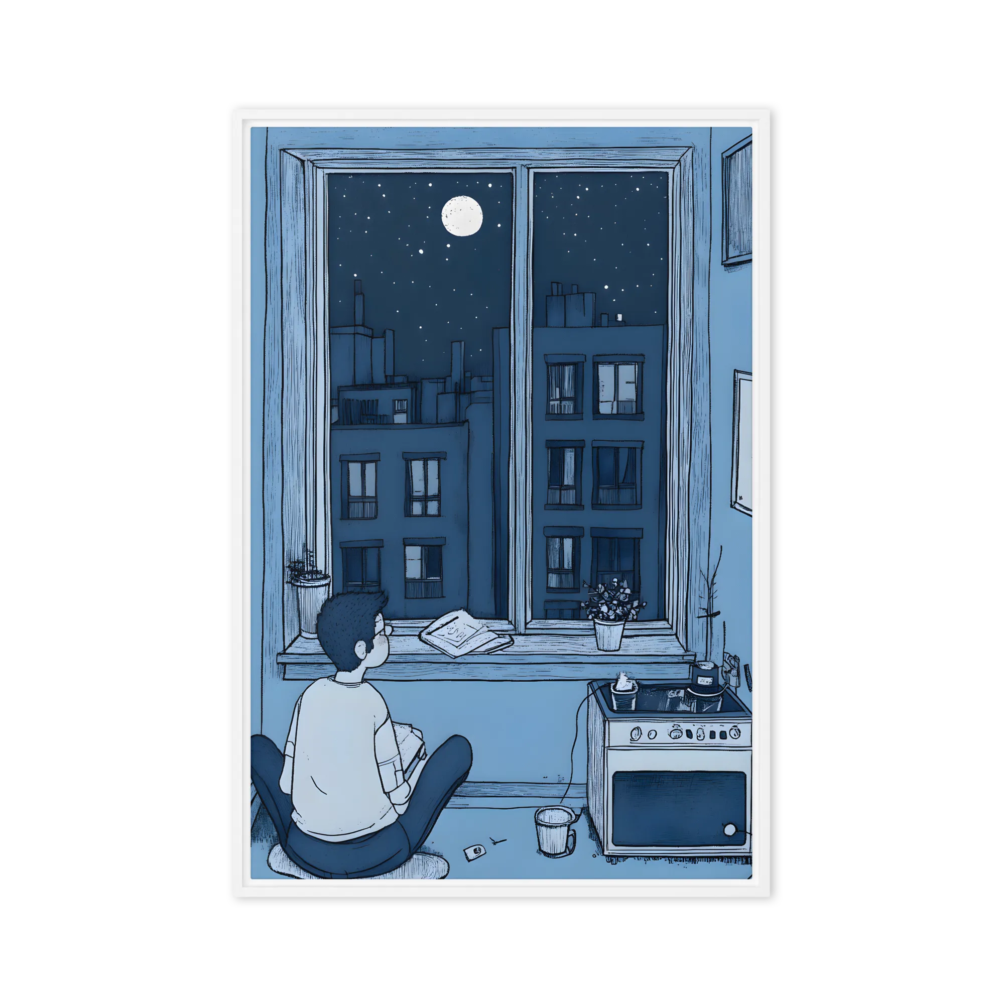 Quiet Night City View 
 Canvas | 16″x 24″