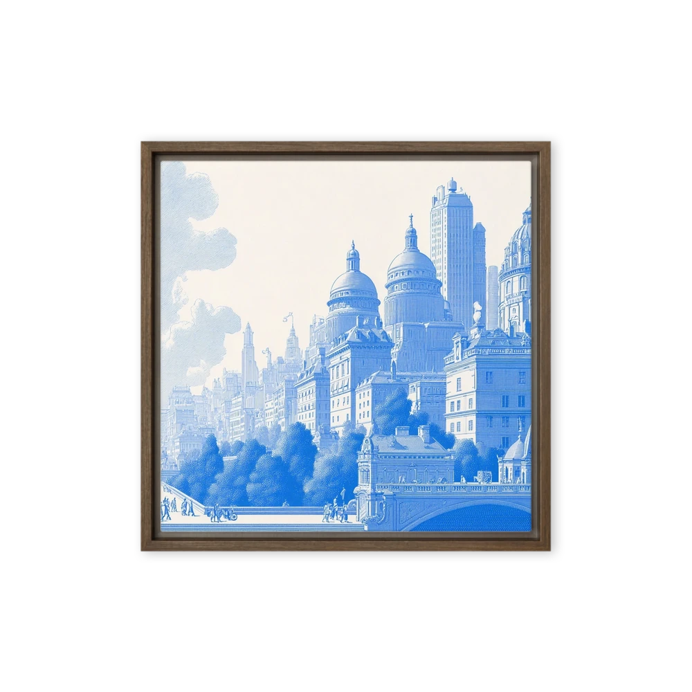 Blue Architectural Harmony | Art Print