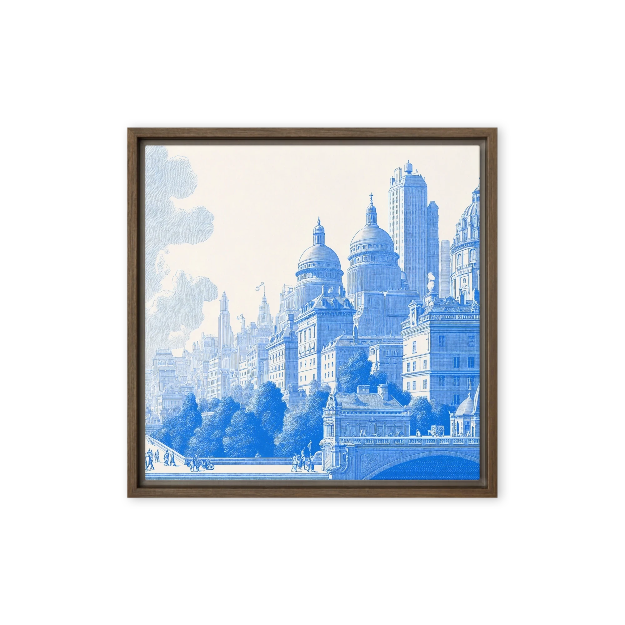 Blue Architectural Harmony | Art Print