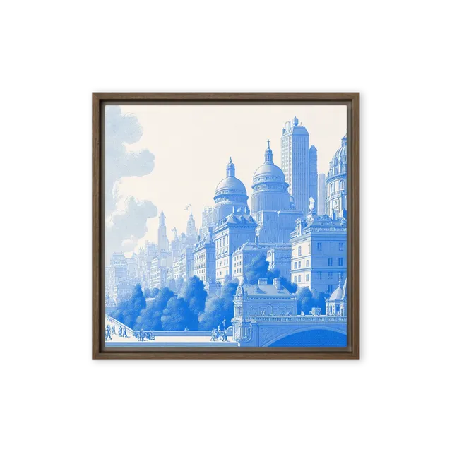 Blue Architectural Harmony | Art Print