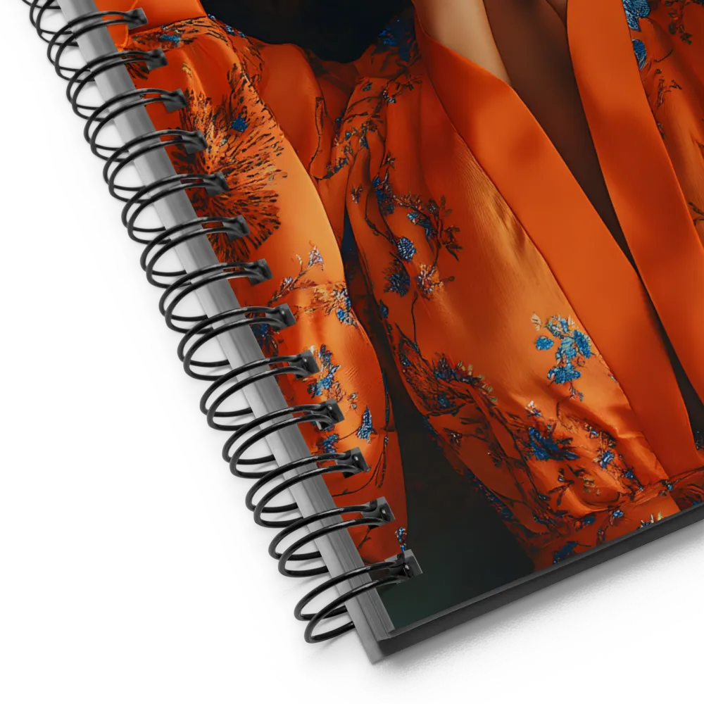 Enchanted Gaze in Orange and Blue 
 Spiral Notebook | 140 pages