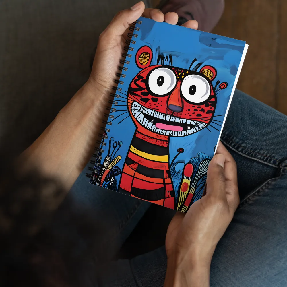Whimsical Blue Tiger 
 Spiral Notebook | 140 pages