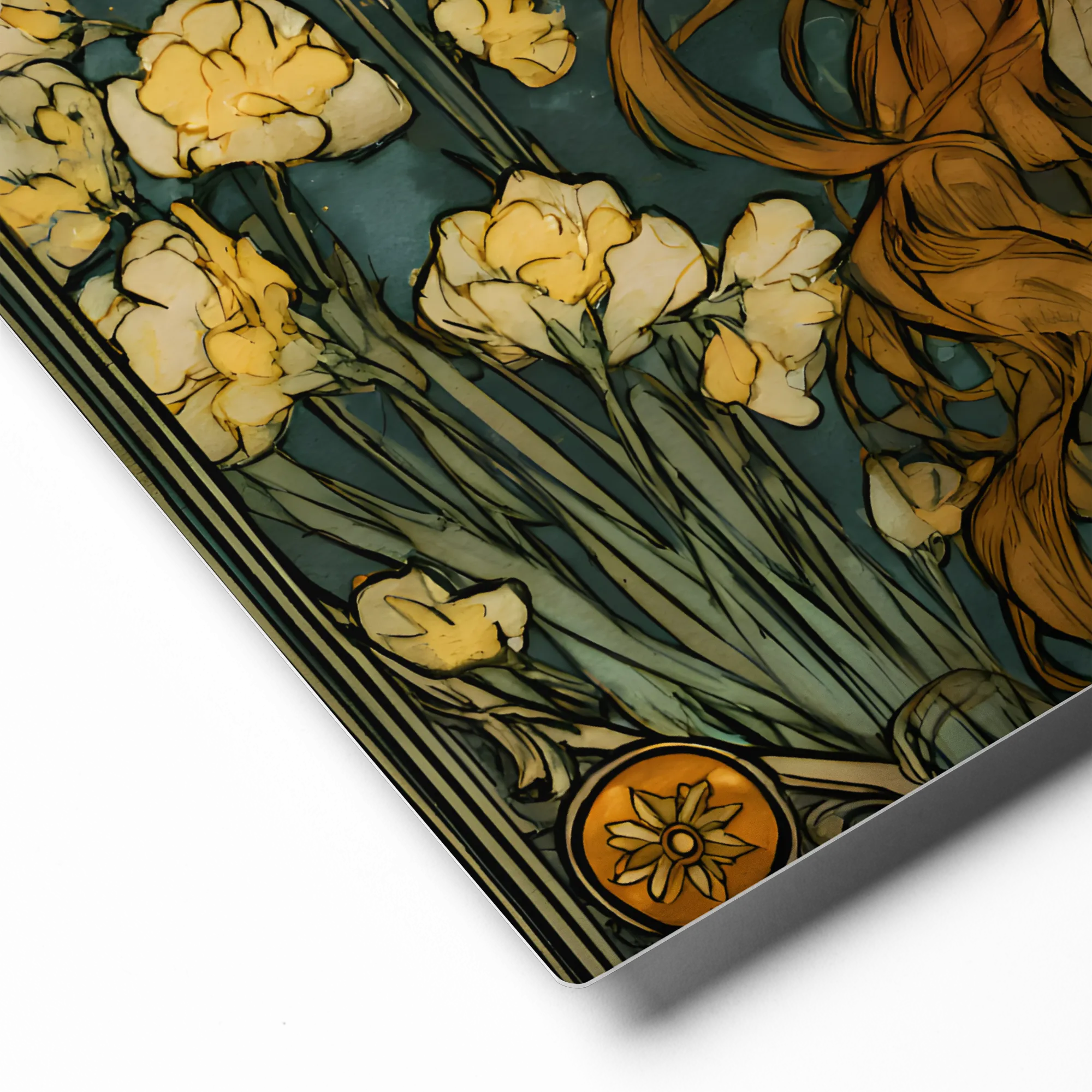 Art Nouveau Floral Portrait 
 Canvas | 28″x 28″