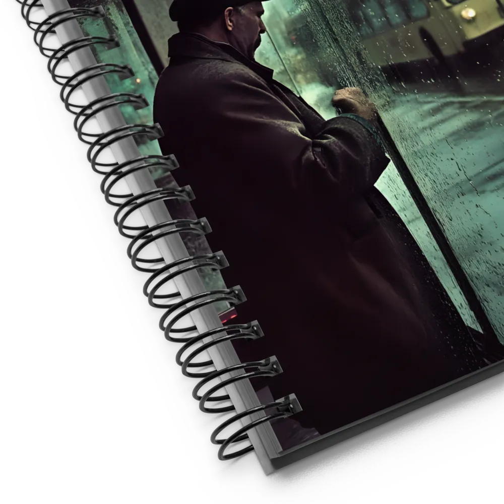Solitary Figure in the Rain 
 Spiral Notebook | 140 pages
