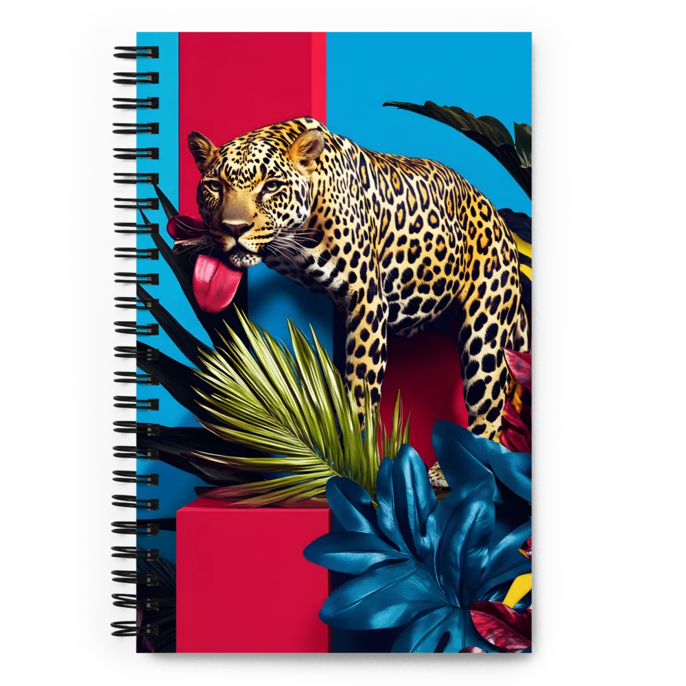 Playful Leopard in Vibrant Paradise