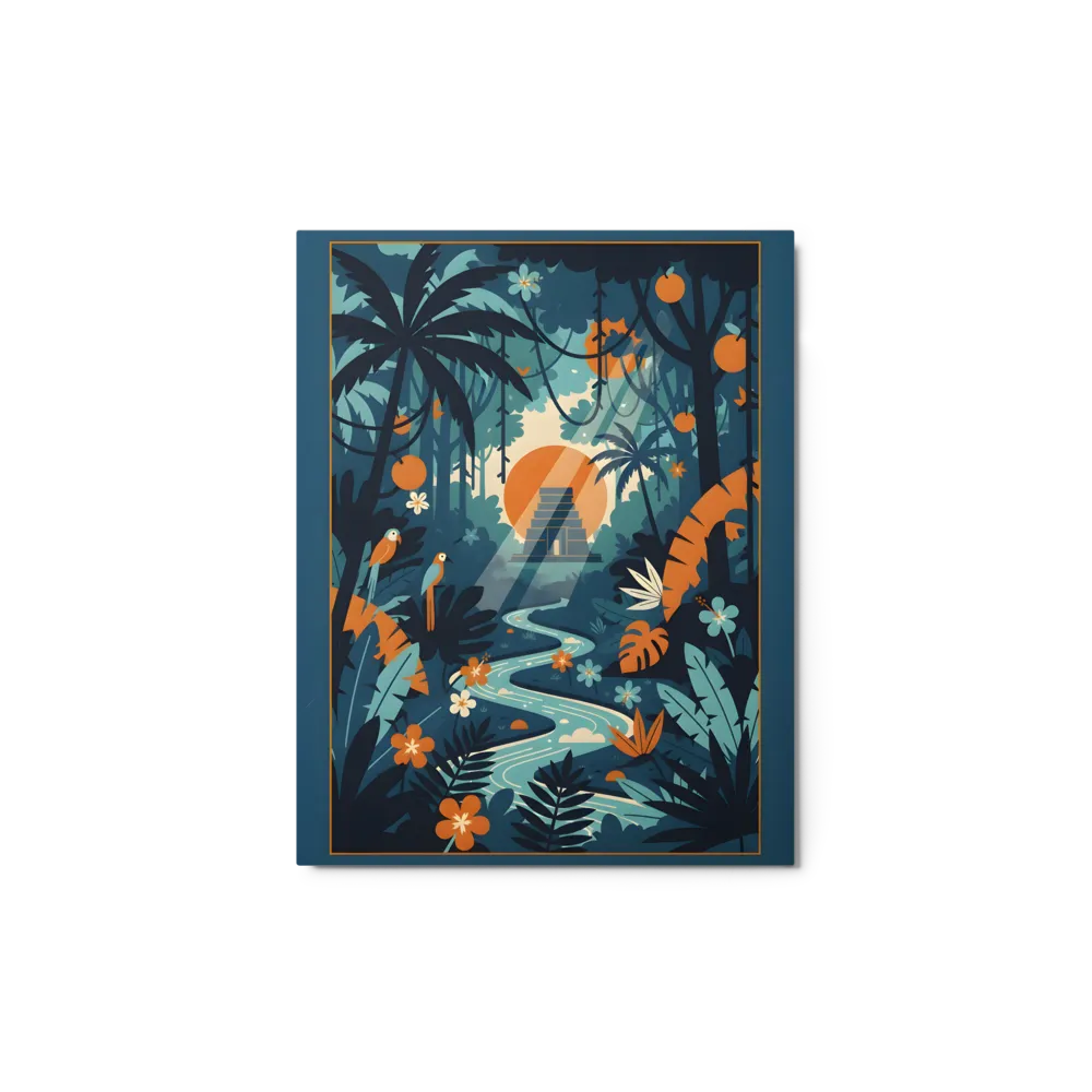 Lost Temple of the Jungle 
 Canvas with Black Frame