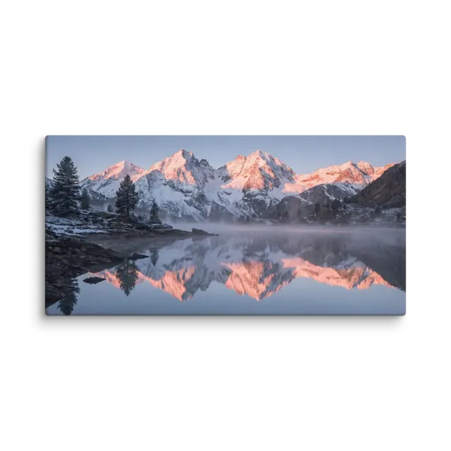 Alpenglow Peaks Reflection | Art Print
