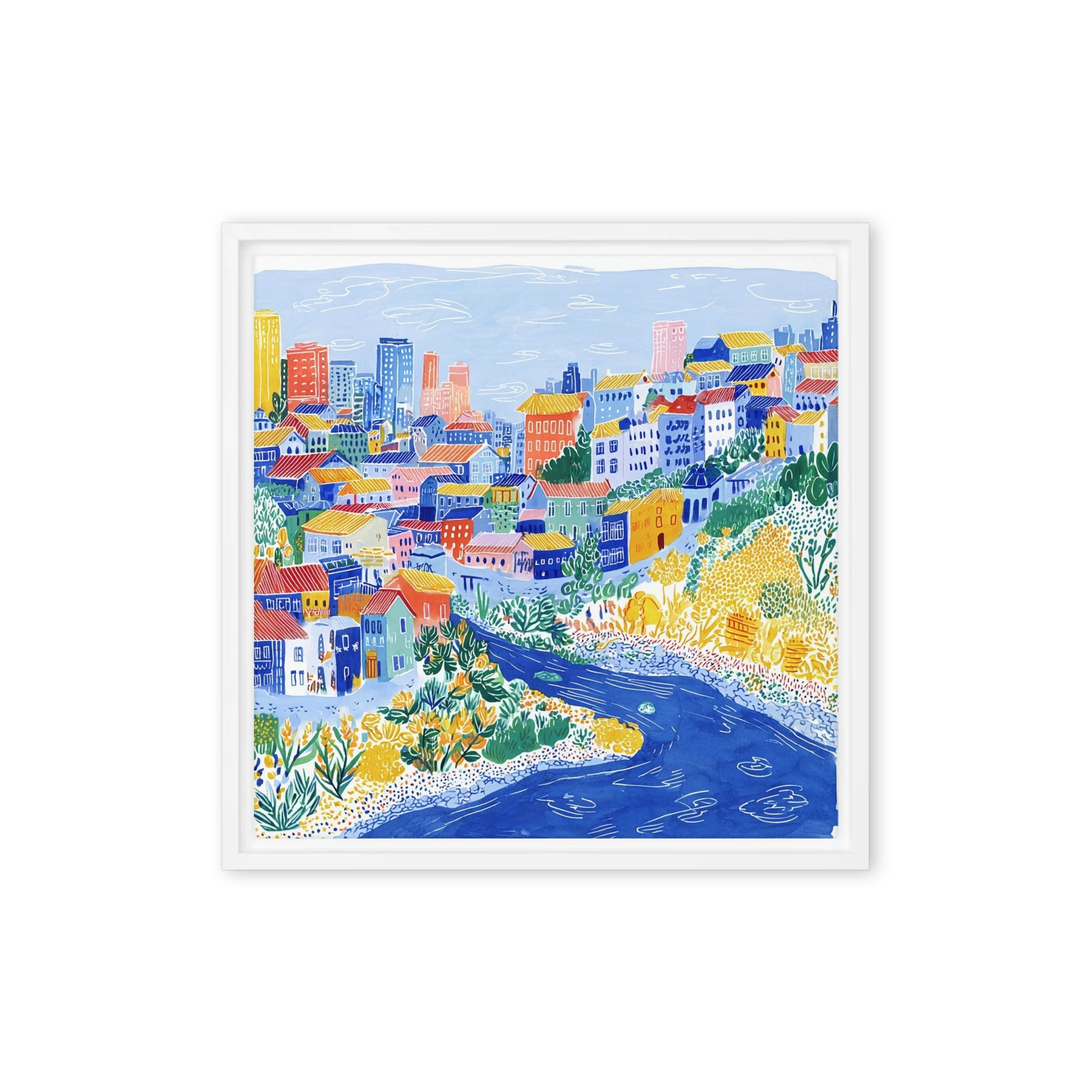 Colorful Hillside Village